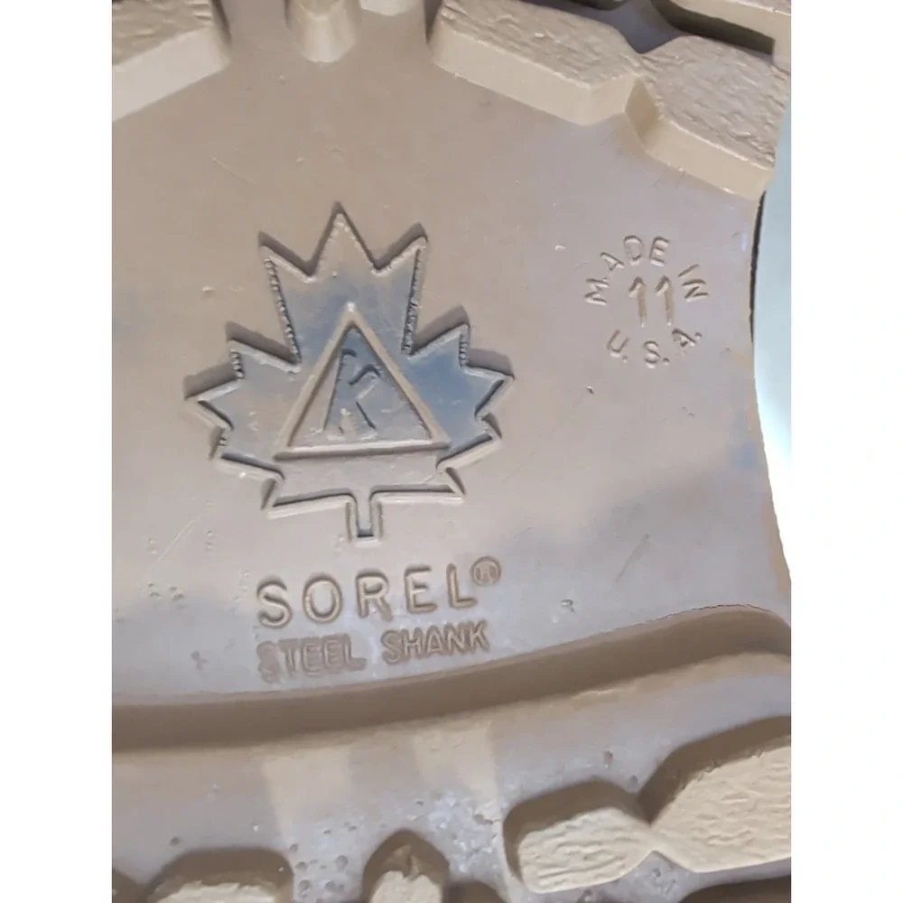 Sorel Kaufman Caribou Winter Boots Men 11 Brown Fur Lined Waterproof Steel Shank